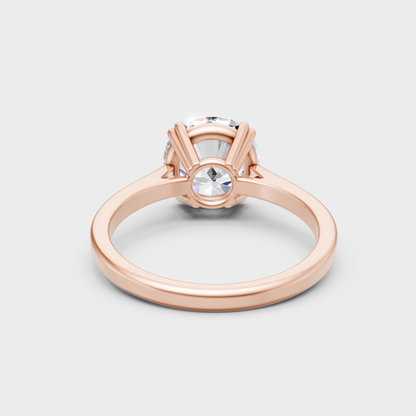 Certified Ethical 2.79ct Round Ring in 14K Rose Gold