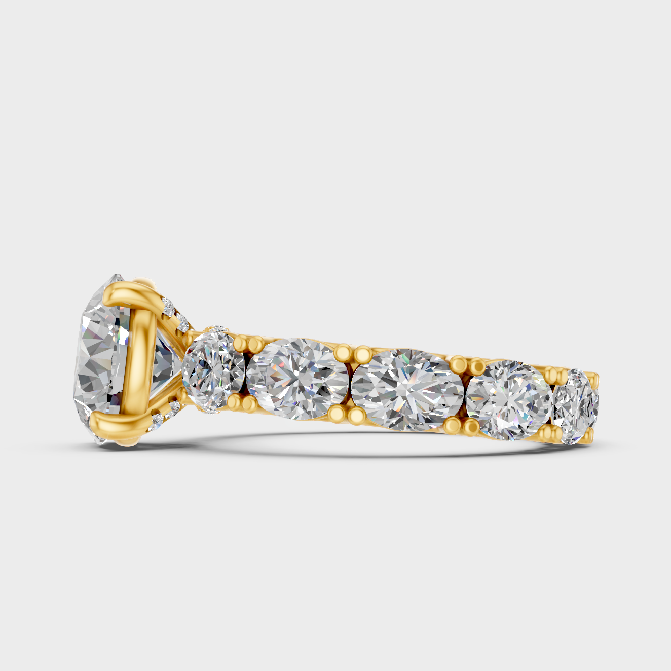 Elegant Round Diamond Proposal Ring In Yellow Gold