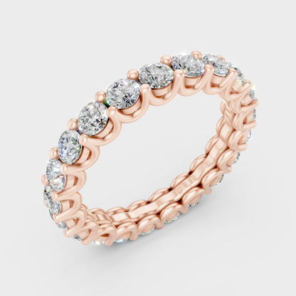 Ethical Lab Grown Eternity Band In Rose Gold