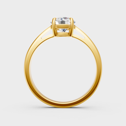 Brilliant Round Lab Diamond Solitaire Ring In Yellow Gold Ethical Luxury