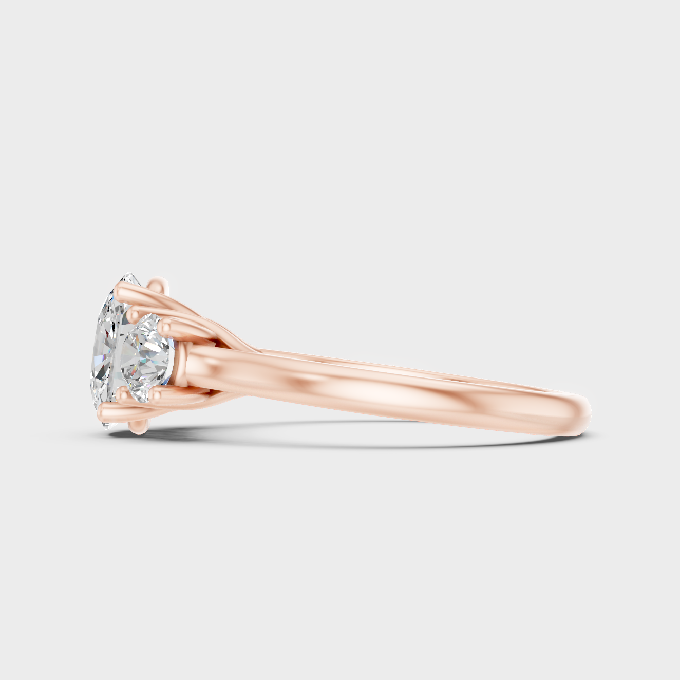 Cushion Cut Lab Diamond Ring In Rose Gold Elegant Style