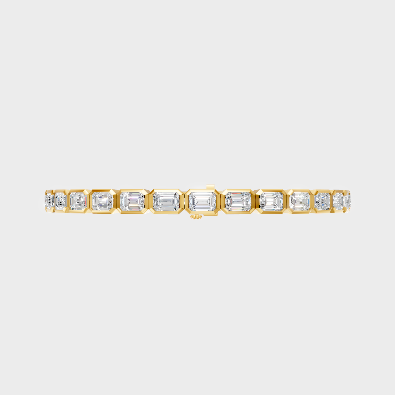 9.30 Ct Emerald Cut Lab-Grown Diamond Tennis Bracelet in