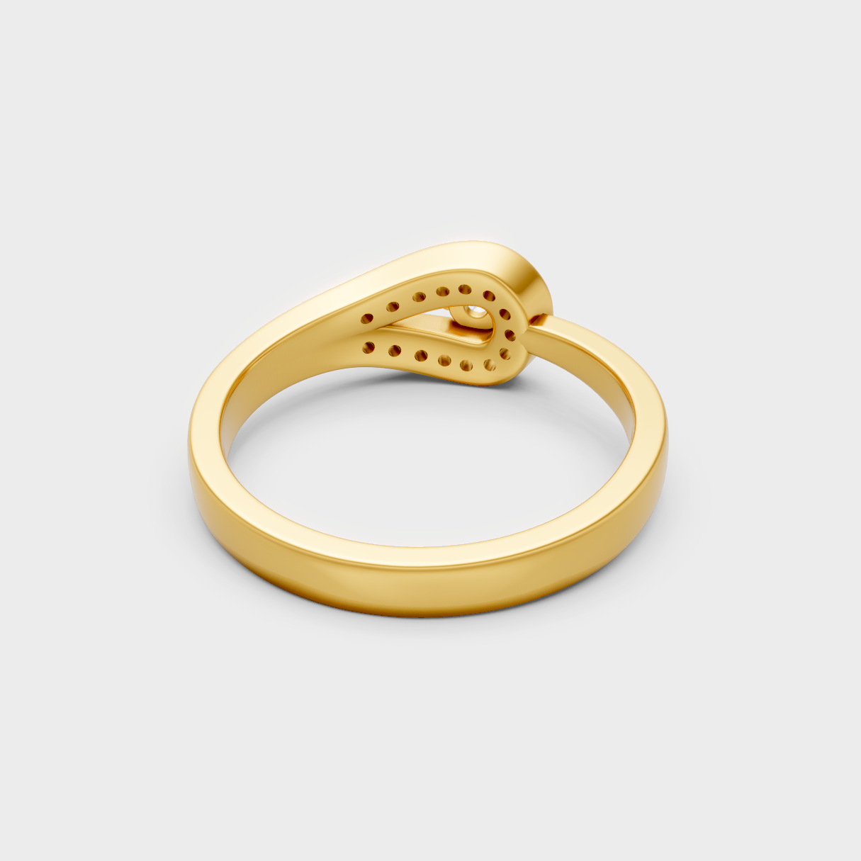 Hallmarked Yellow Gold Solitaire Ring With Brilliant Ethical Diamonds