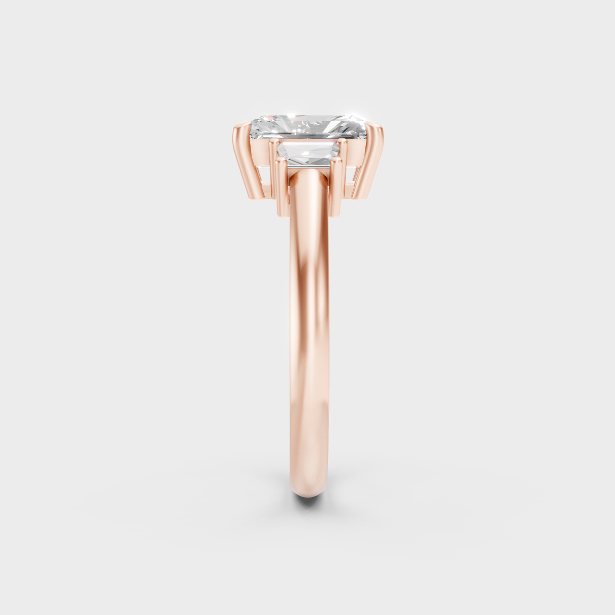 Radiant Gold Radiant-Cut Lab-Grown Diamond Ring For Ethical Luxury