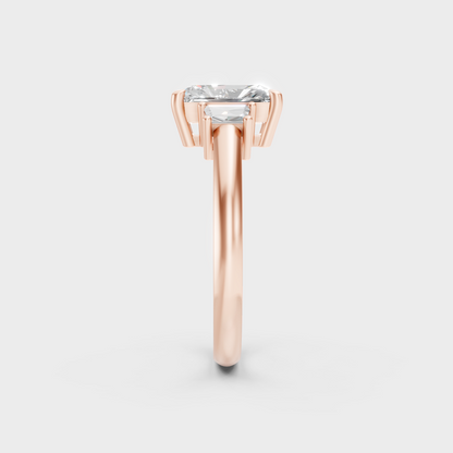 Radiant Gold Radiant-Cut Lab-Grown Diamond Ring For Ethical Luxury
