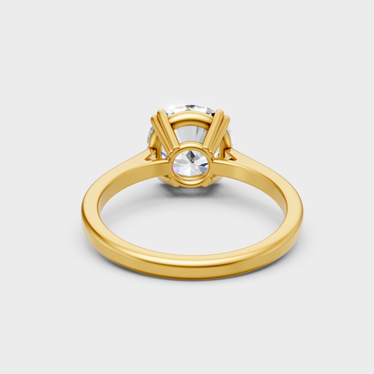 Traditional 2.79 Carat Solitaire Engagement Ring in Yellow Gold