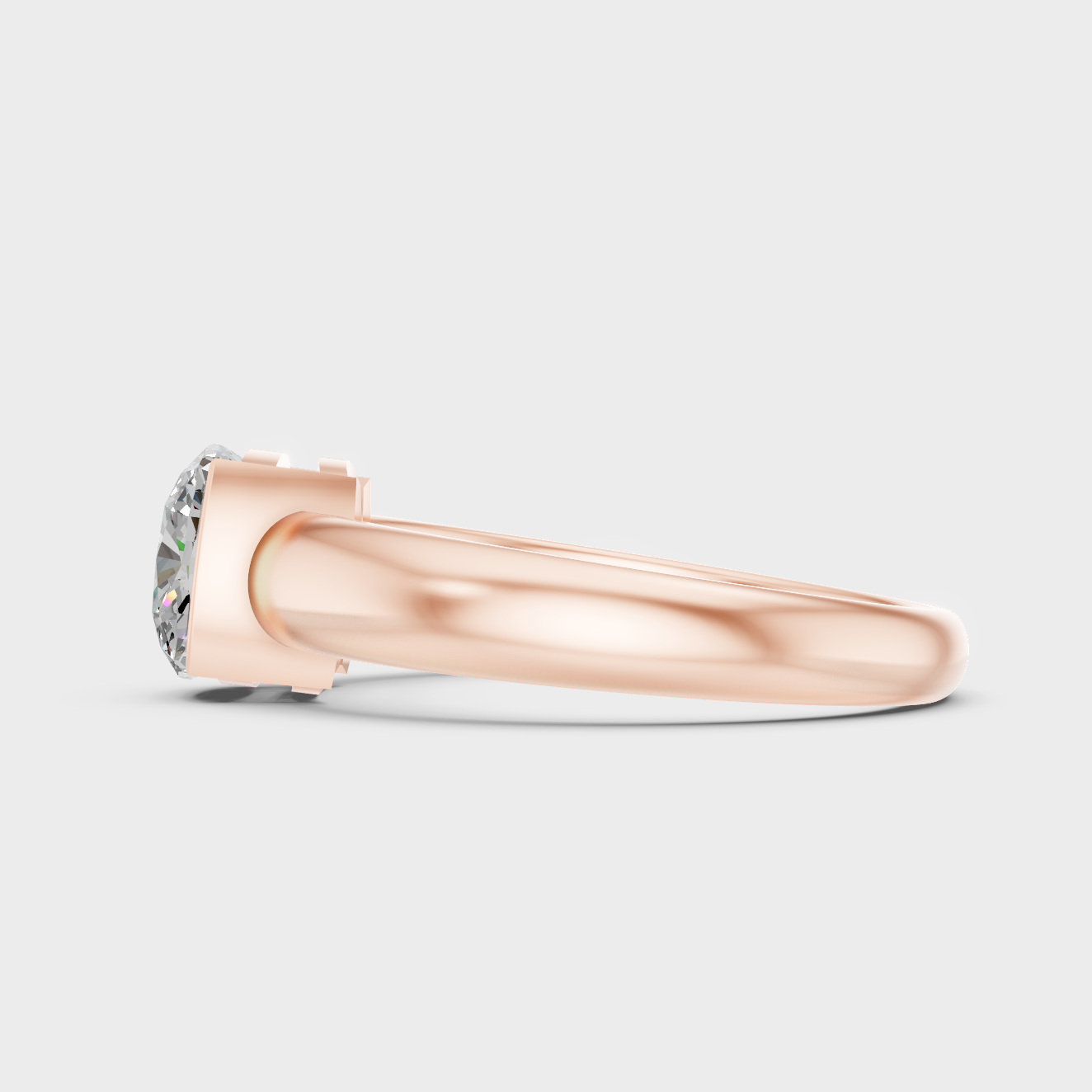 Cushion Cut Lab Diamond Engagement Ring In Rose Gold Elegant Design