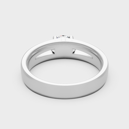 Premium 950 Platinum Solitaire Ring Showcasing A 1.15 Carat Round Sustainable Diamond