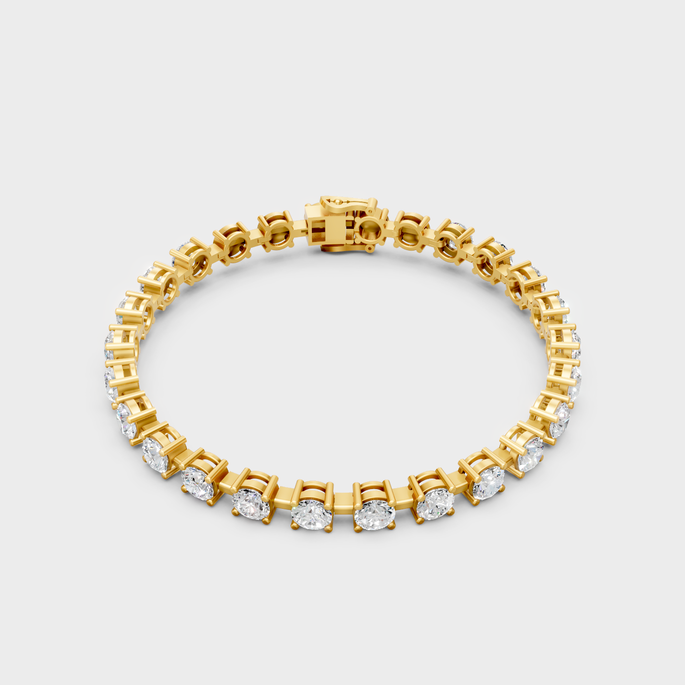 Hallmark Gold Round Lab Diamond Bracelet Yellow Gold