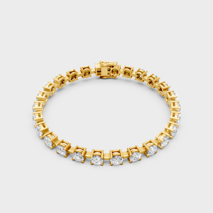 Hallmark Gold Round Lab Diamond Bracelet Yellow Gold