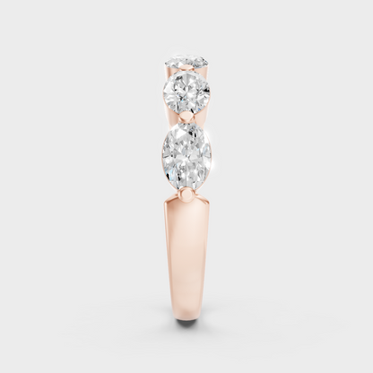 Rose Gold Oval-Cut Lab-Grown Diamond Ring For Modern Luxury
