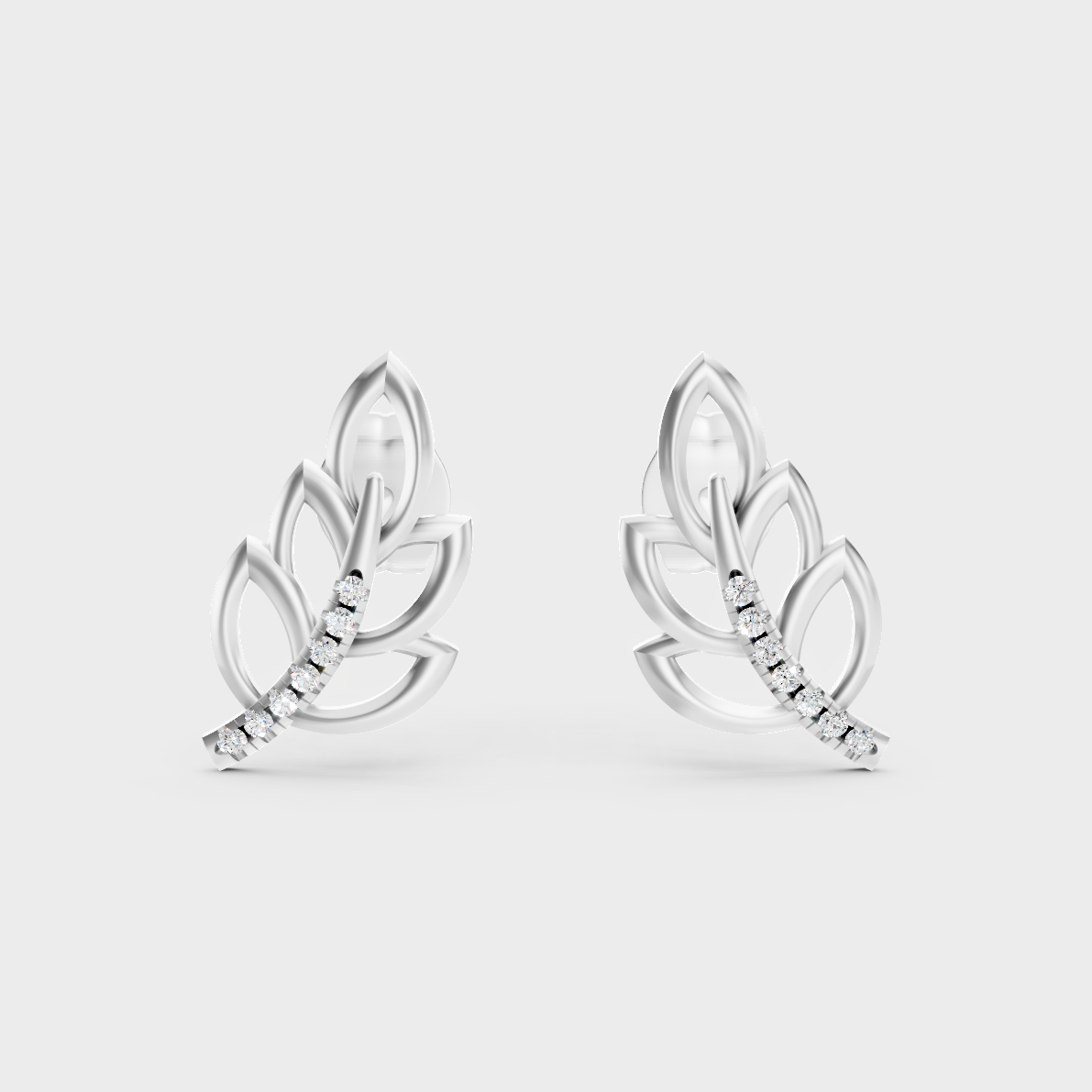 High-Polish 950 Platinum Round Lab Diamond Earrings For Refined Brilliance