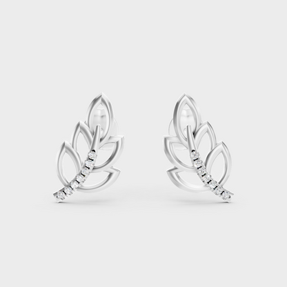 High-Polish 950 Platinum Round Lab Diamond Earrings For Refined Brilliance