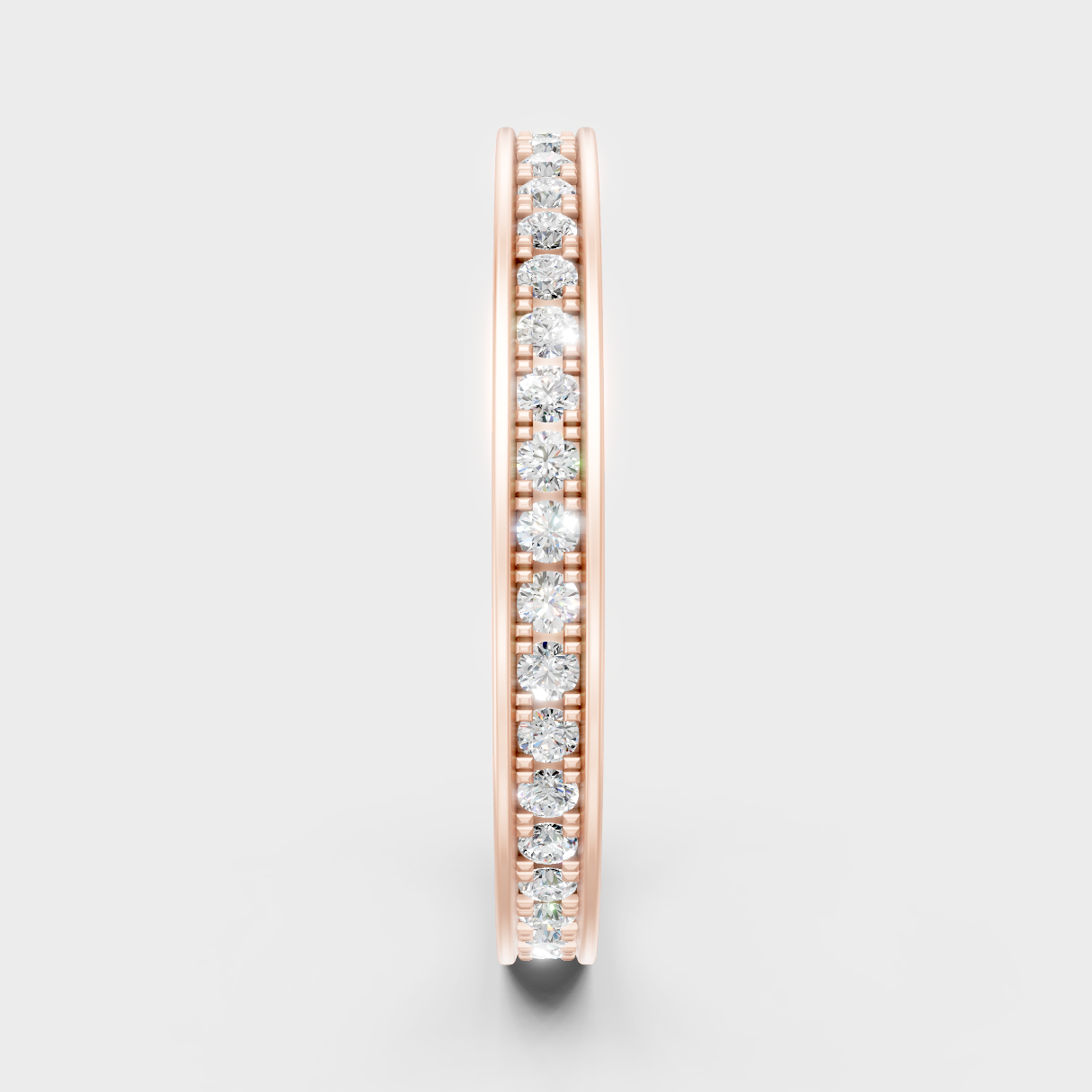 Rose Gold Round-Cut Lab-Grown Diamond Ring For Modern Luxury