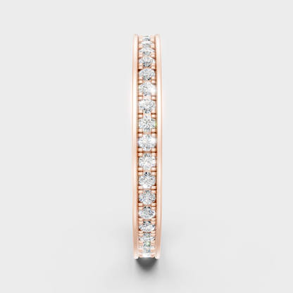 Rose Gold Round-Cut Lab-Grown Diamond Ring For Modern Luxury