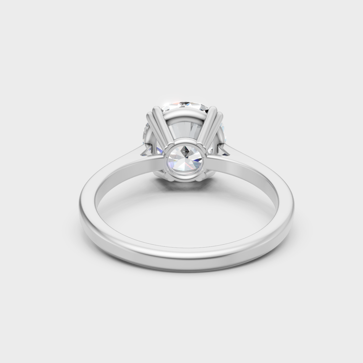 Hallmarked 18K White Gold 2.79ct Round Diamond Solitaire