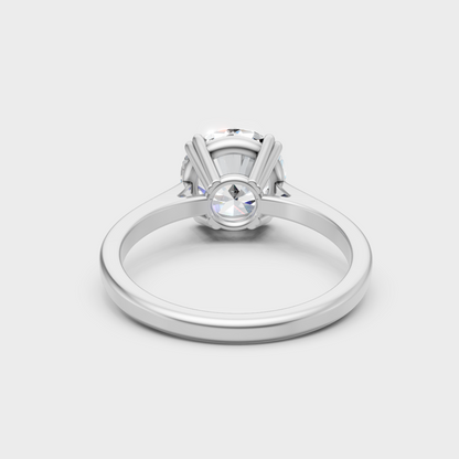Hallmarked 18K White Gold 2.79ct Round Diamond Solitaire