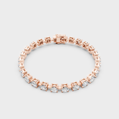 Hallmark Gold Round Lab Diamond Bracelet Rose Gold