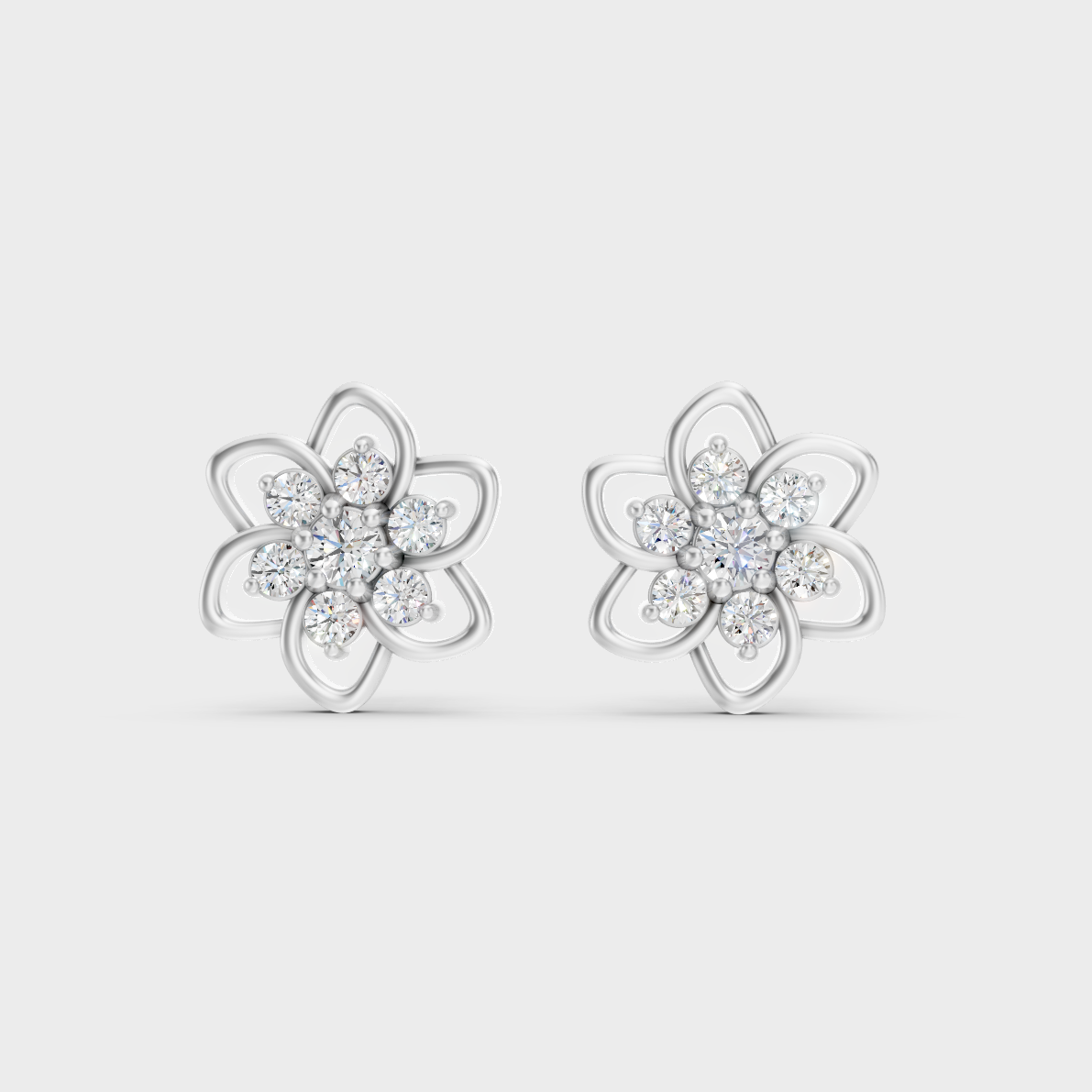 High-Polish 950 Platinum Round Lab Diamond Earrings For Refined Brilliance 