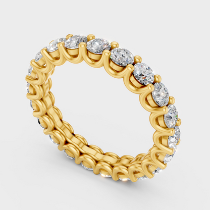 Designer Eternity Band In Yellow Gold With Round Diamonds