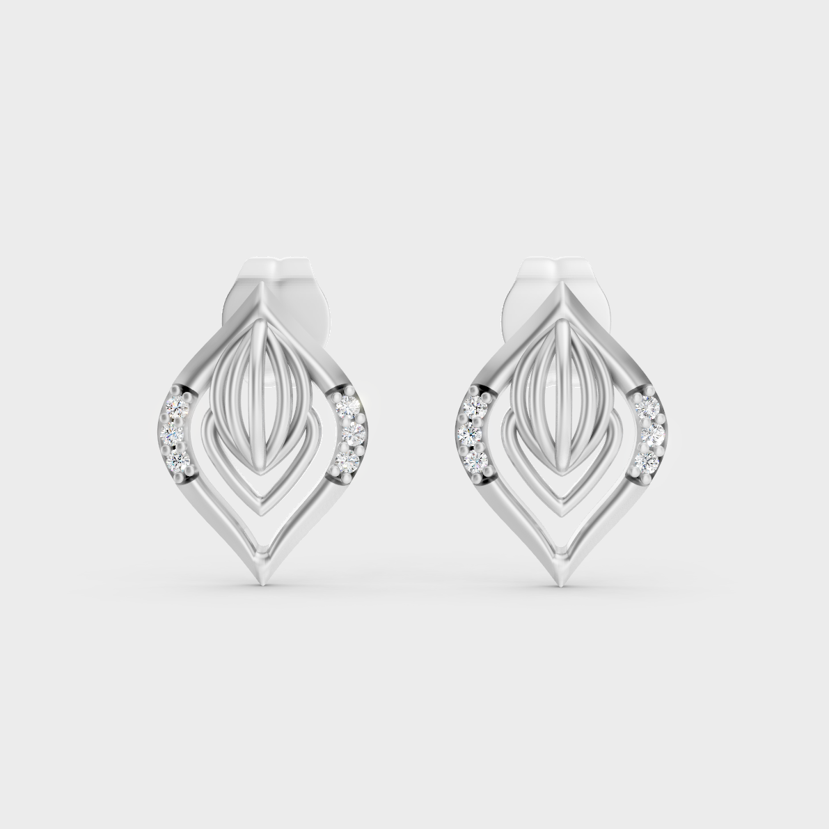 High-Polish 950 Platinum Round Lab Diamond Earrings For Refined Brilliance