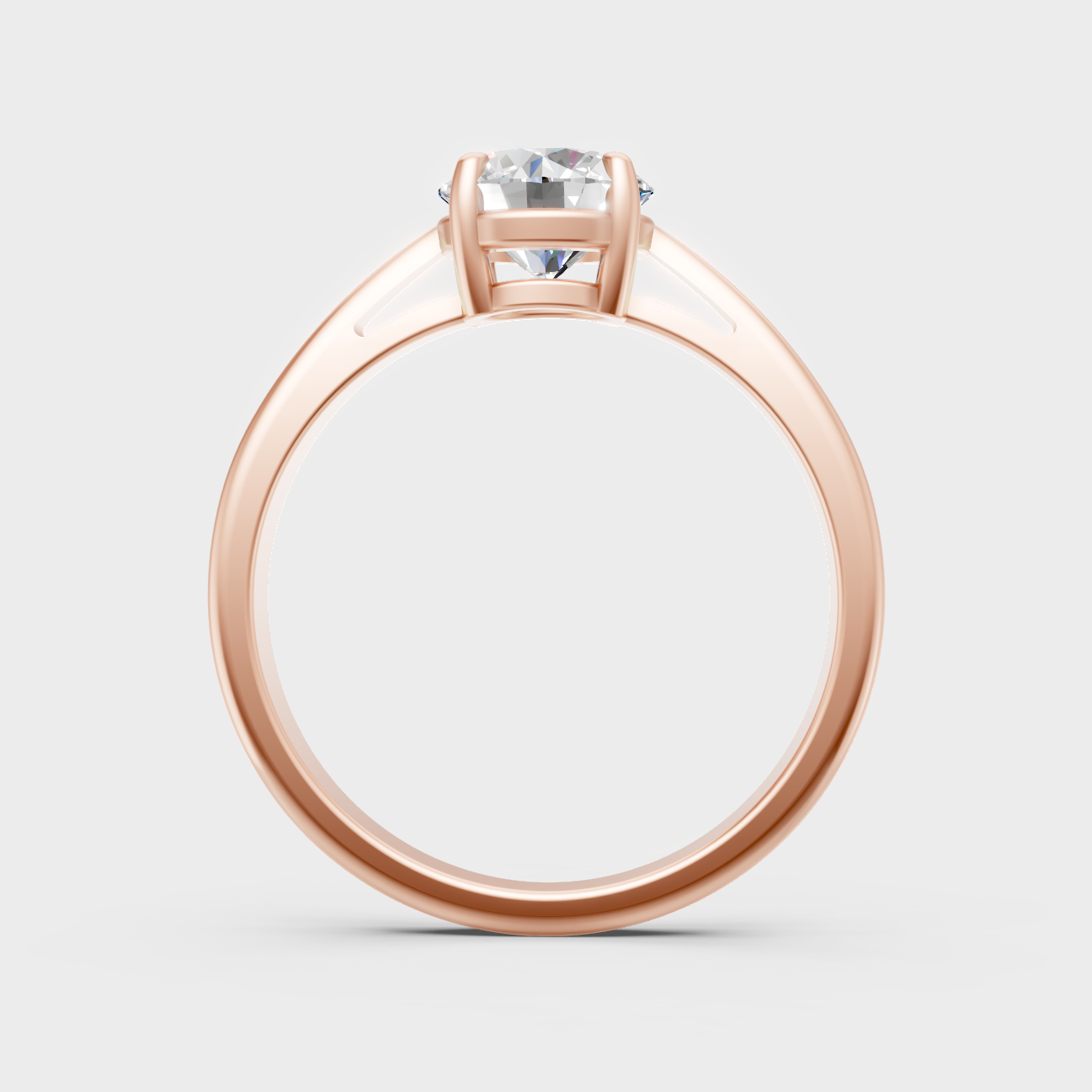 Brilliant Round Lab Diamond Solitaire Ring In Rose Gold Ethical Jewelry