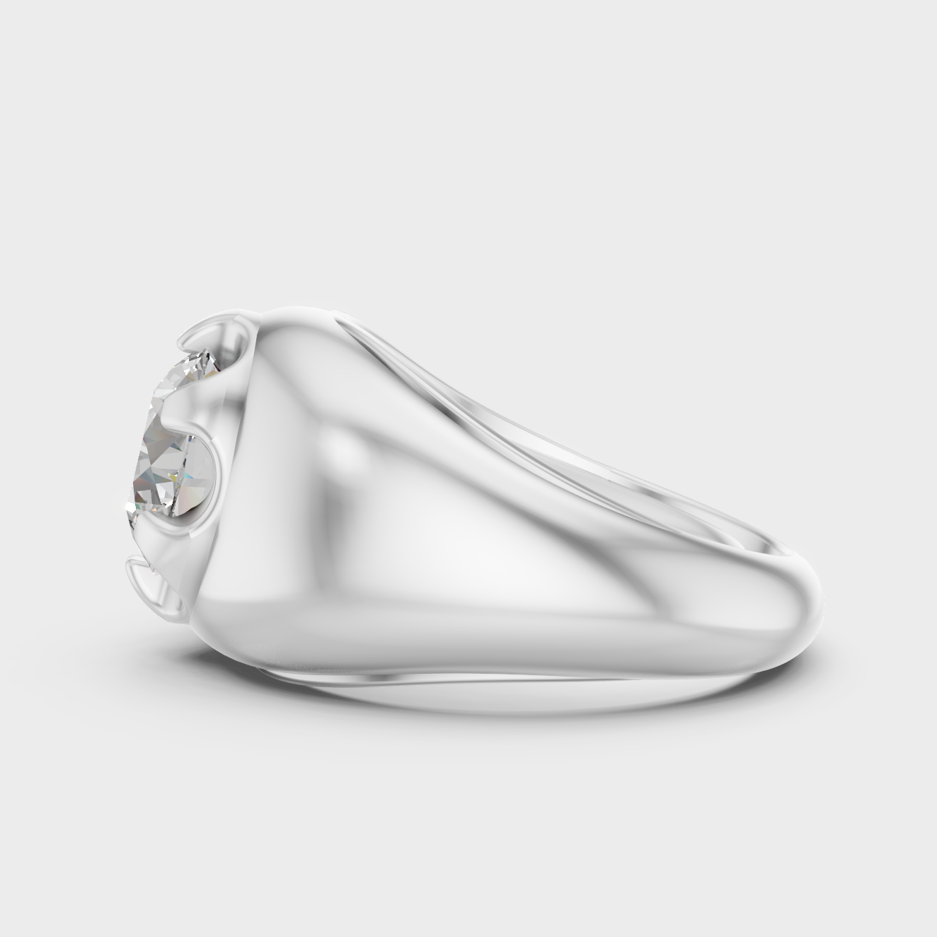 Premium Platinum Mens Diamond Ring Luxury Fine Jewelry