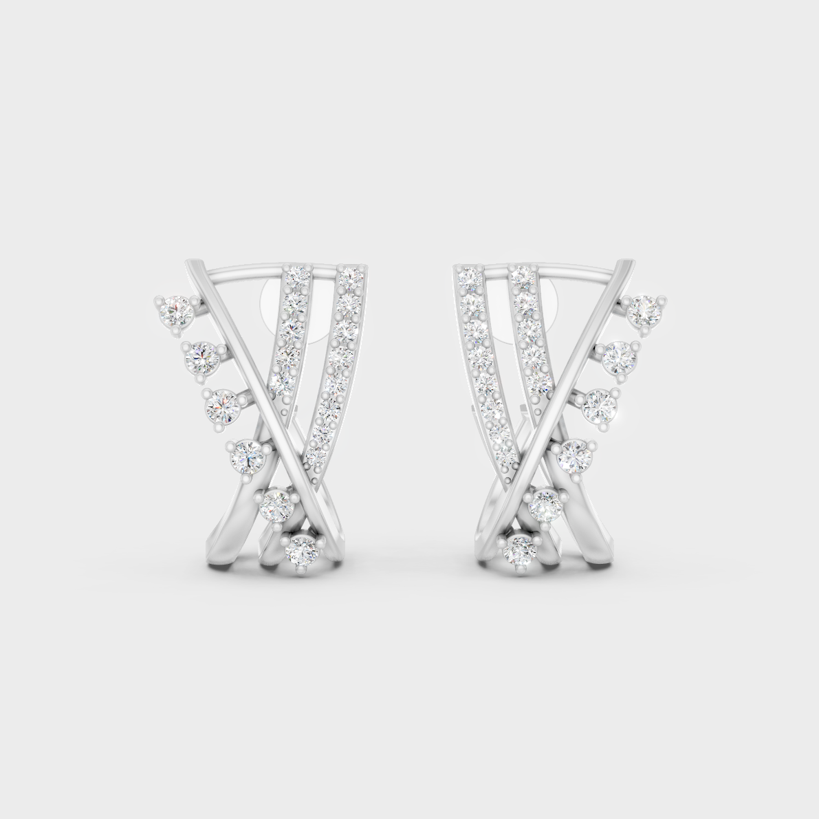 High-Polish 950 Platinum Round Lab Diamond Earrings For Refined Brilliance 