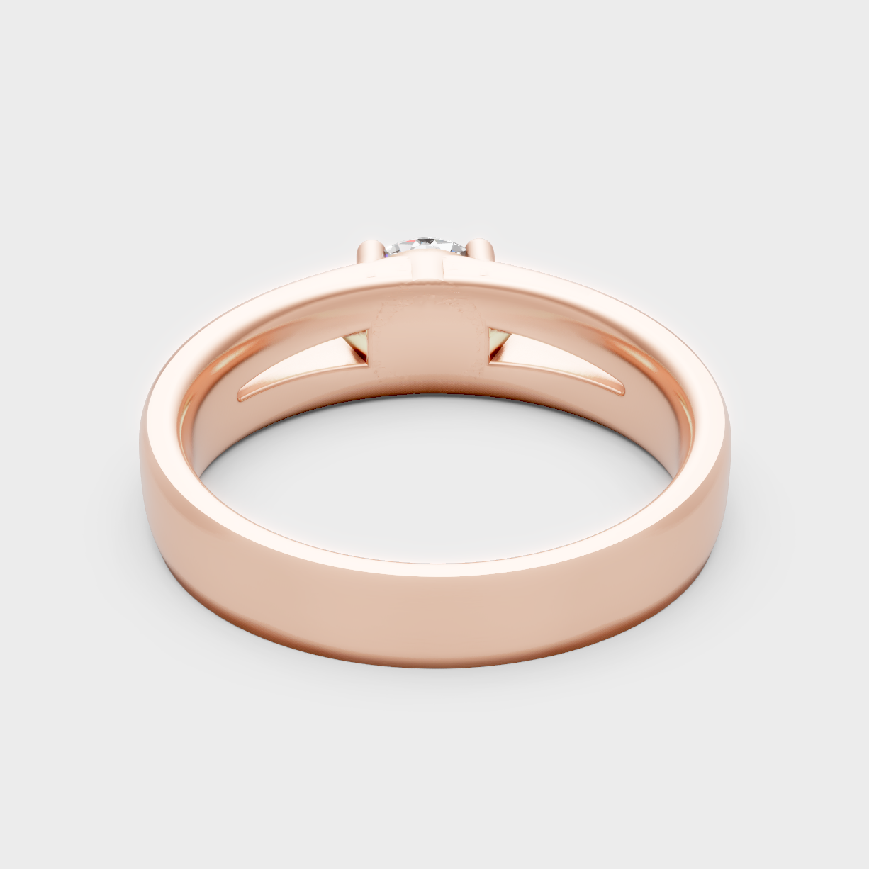 Luxury Rose Gold Engagement Ring With A Certified 1.15Ct Round Solitaire Design
