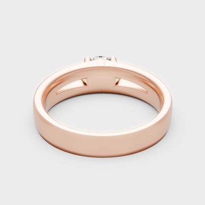Luxury Rose Gold Engagement Ring With A Certified 1.15Ct Round Solitaire Design
