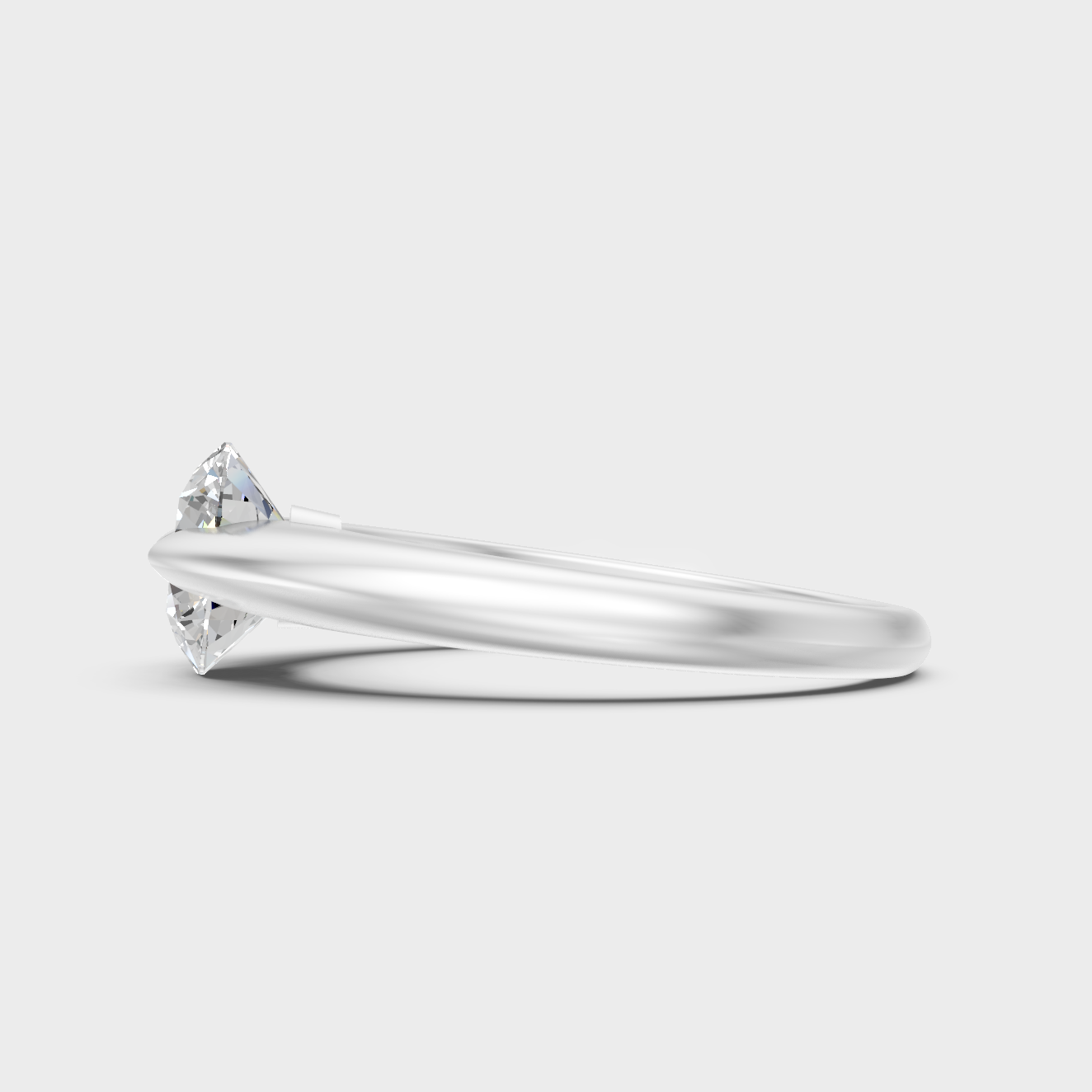 White Gold Certified Round Diamond Ring Fine Jewelry