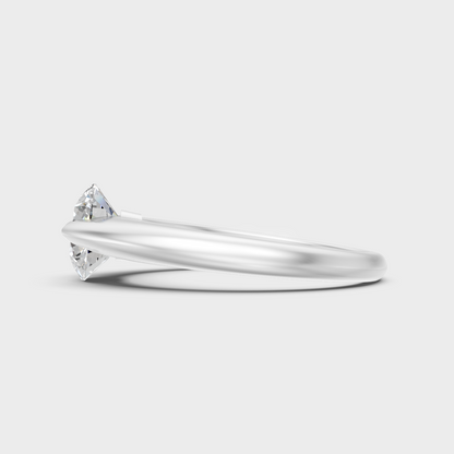 White Gold Certified Round Diamond Ring Fine Jewelry
