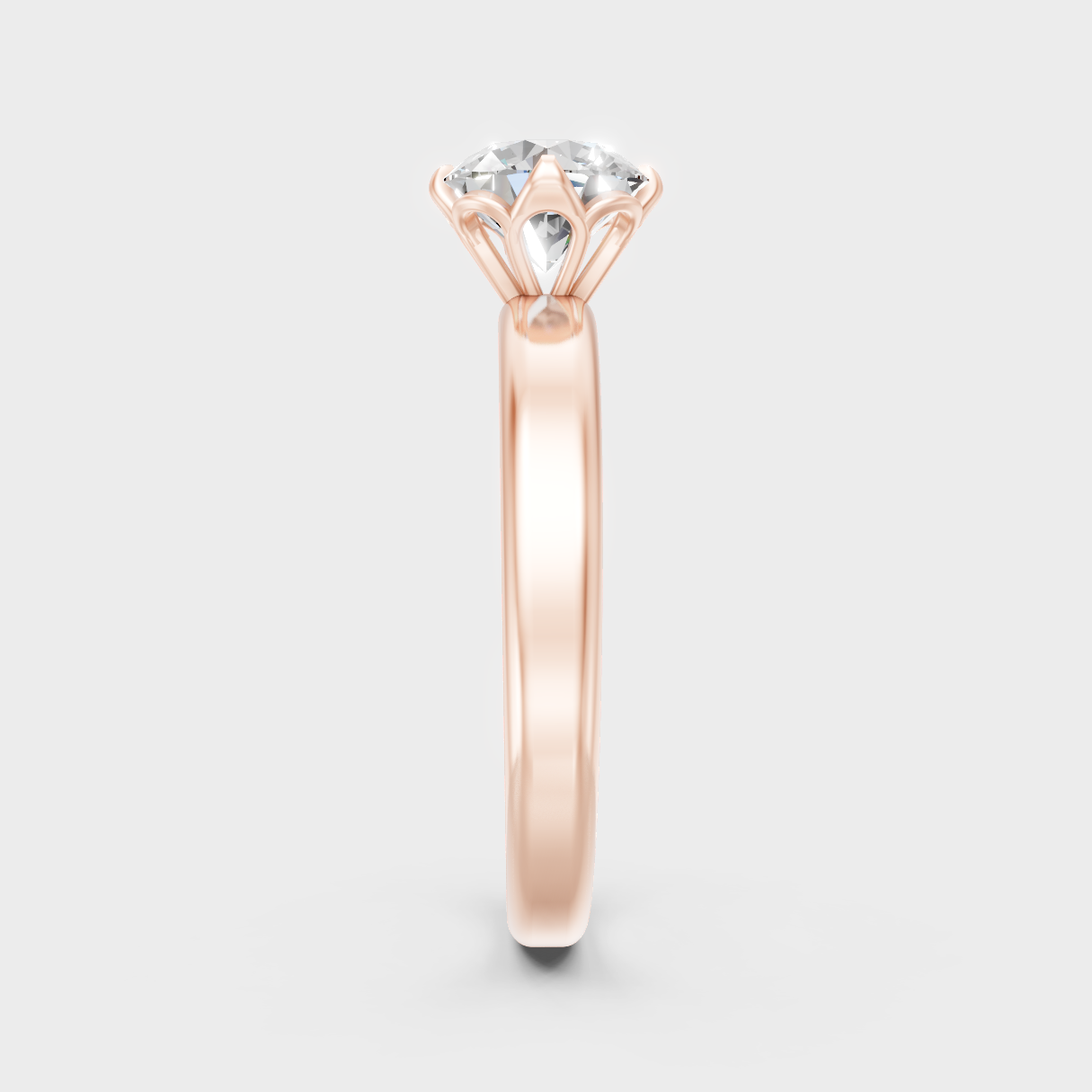 Modern Rose Gold Engagement Ring With Brilliant Sustainable Lab Diamonds