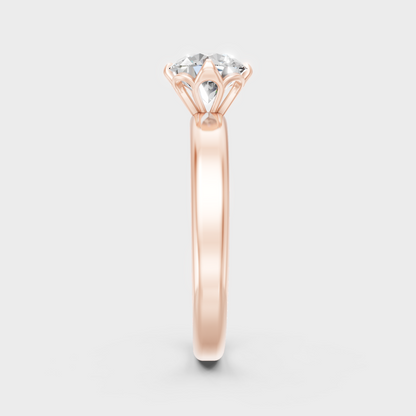 Modern Rose Gold Engagement Ring With Brilliant Sustainable Lab Diamonds