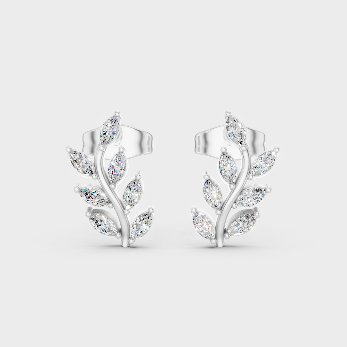 High-Polish 950 Platinum Marquise Lab Diamond Earrings For Refined Brilliance 