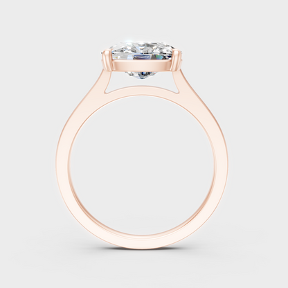  Blush Rose Gold Lab Diamond Cushion Ring For Sophisticated Ethical Fine Jewelry
