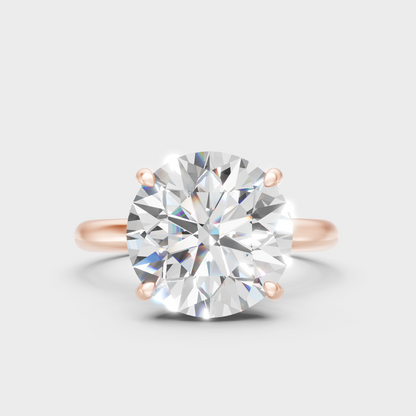 Romantic 18K Rose Gold Engagement Ring With Round Lab Diamond Halo