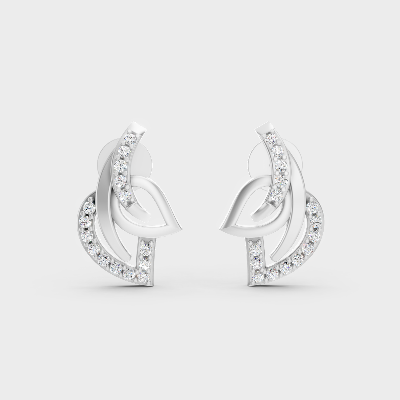 High-Polish 950 Platinum Round Lab Diamond Earrings For Refined Brilliance 
