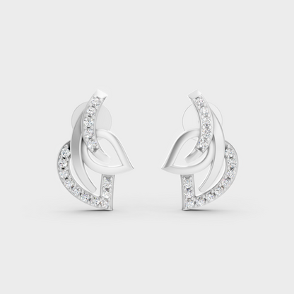 High-Polish 950 Platinum Round Lab Diamond Earrings For Refined Brilliance 