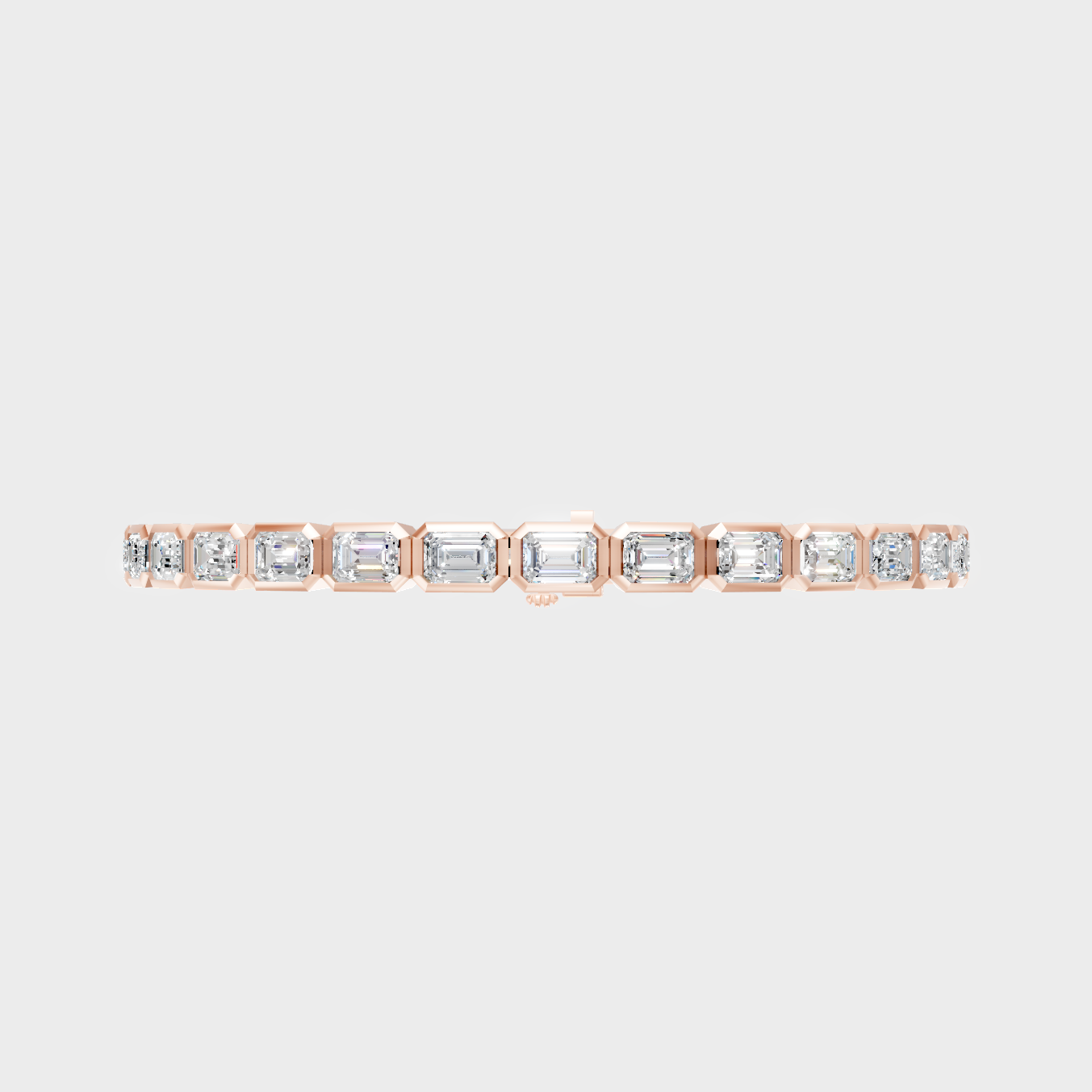 9.30 Ct Emerald Cut Lab-Grown Diamond Tennis Bracelet in
