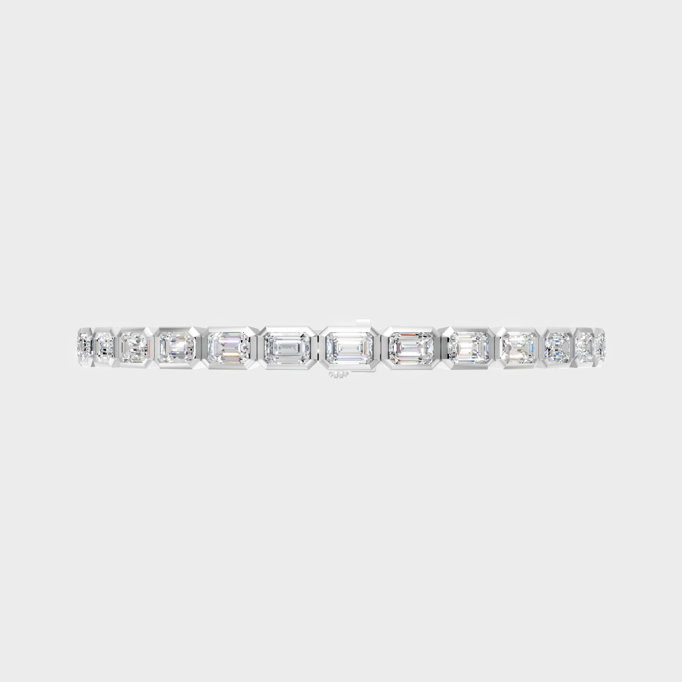 9.30 Ct Emerald Cut Lab-Grown Diamond Tennis Bracelet in
