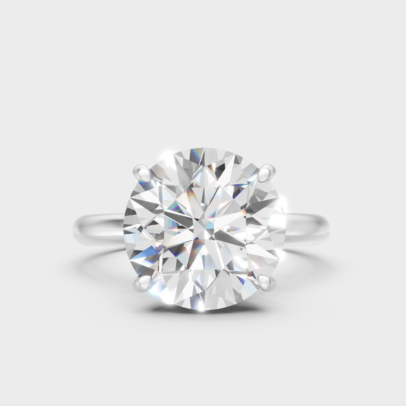 Premium 950 Platinum Round-Cut Lab-Grown Diamond Halo Engagement Ring