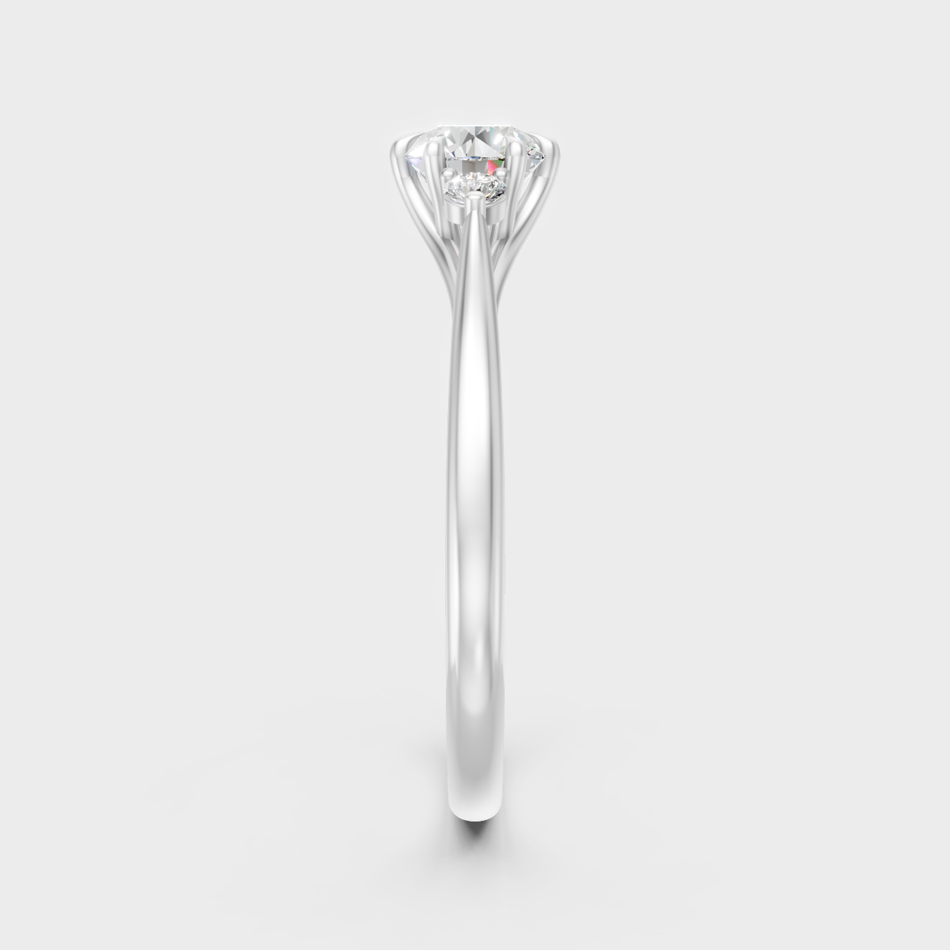 High-Polish 950 Platinum Round Lab Diamond Ring For Maximum Brilliance