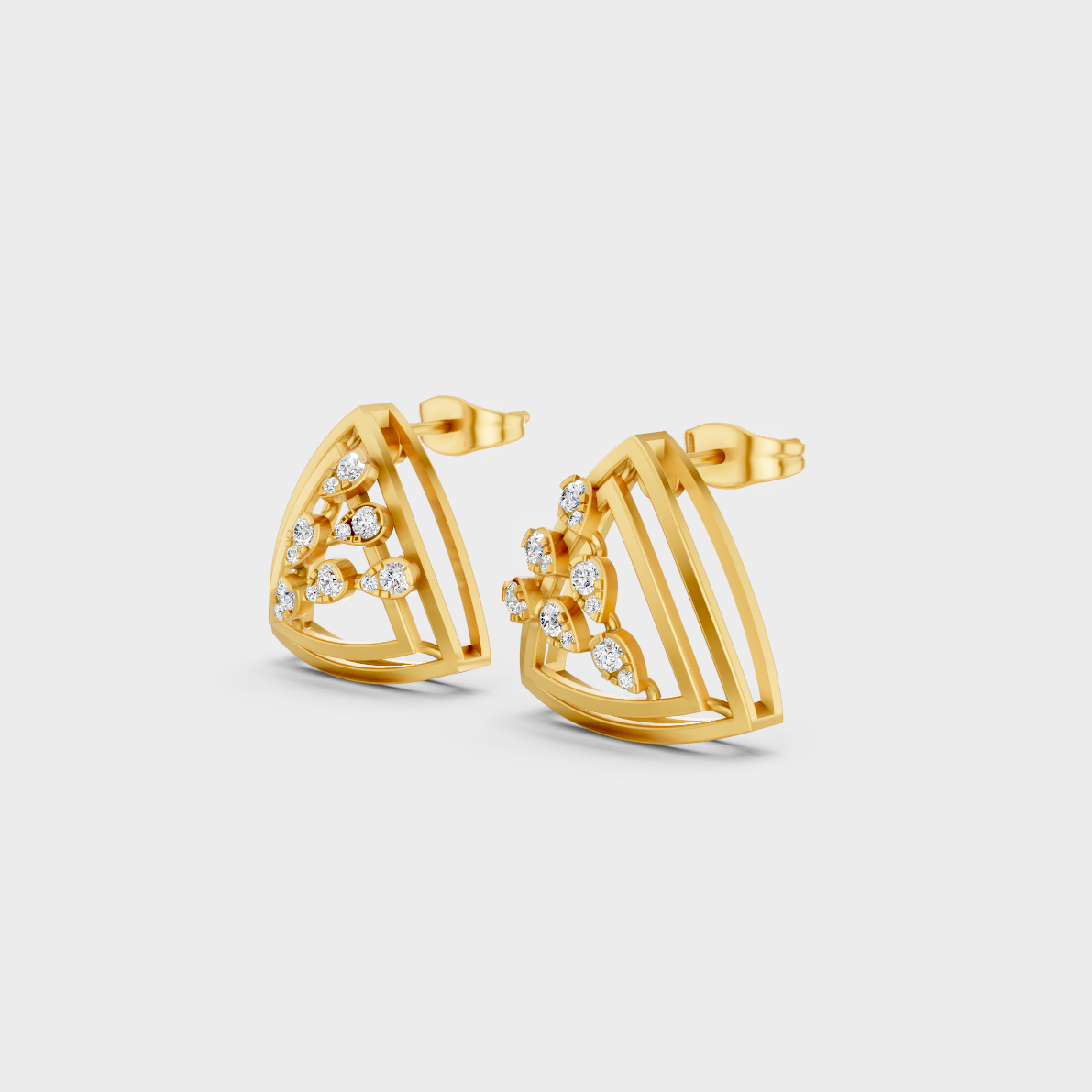 Round Cut Lab-Grown Diamond Stud Earrings in