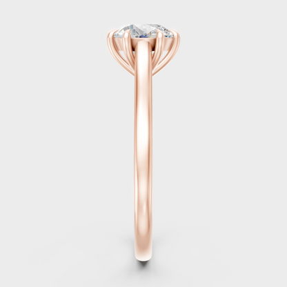 High-Polish Rose Gold Round Lab Diamond Solitaire For Maximum Sparkle