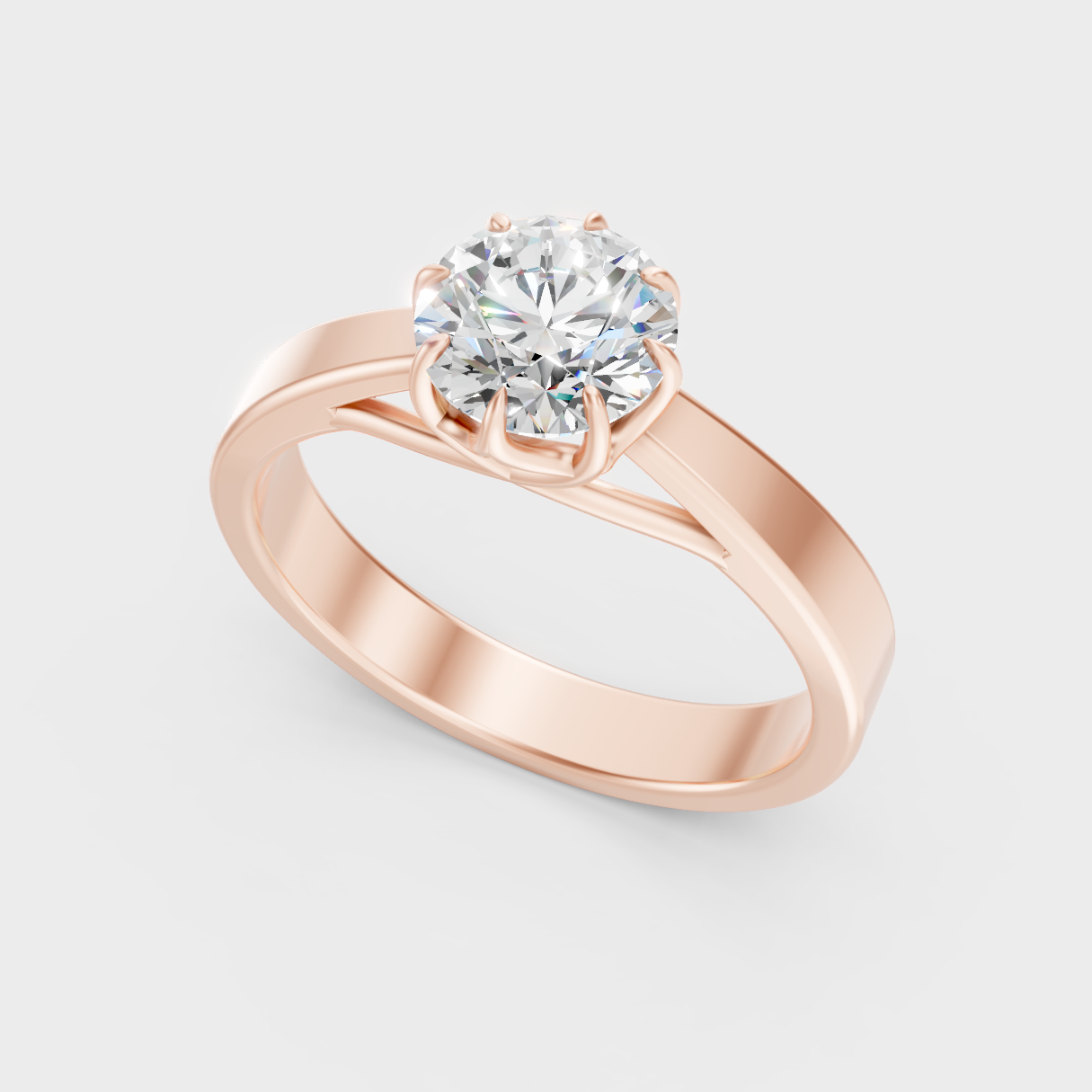  Unique Rose Gold Ring Featuring An Igi Certified Lab-Grown Diamond