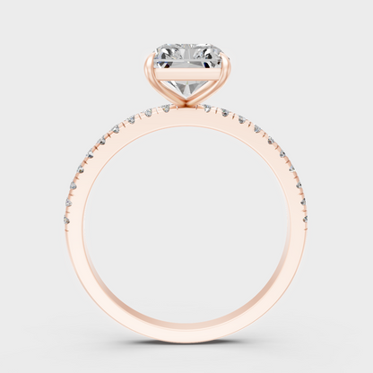 Rose Gold Luxury Radiant Diamond Jewelry With Accents