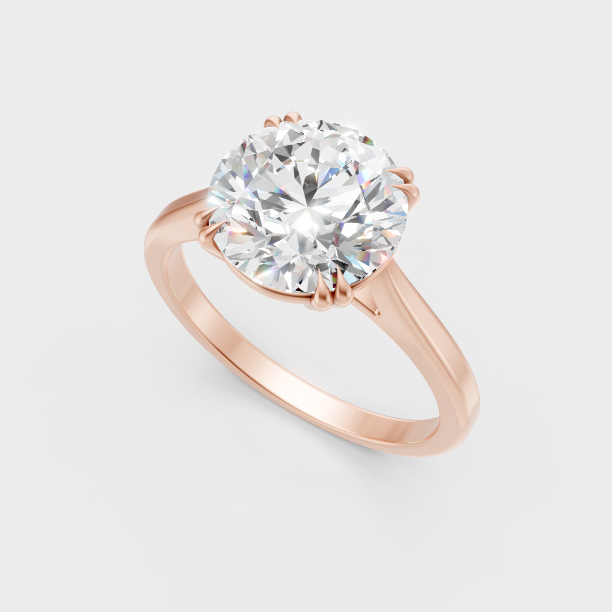 2.79 Carat Round-Cut Solitaire - Blush Rose Gold Edition