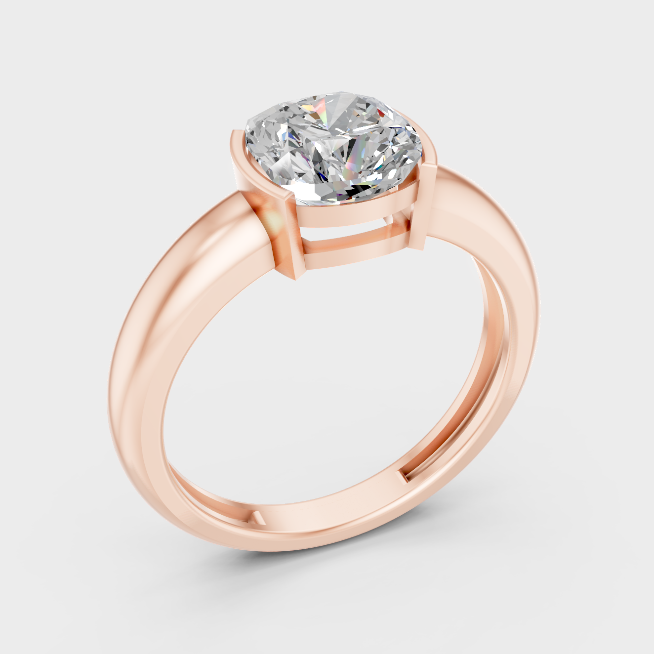 Ethical Lab Grown Cushion Ring In Rose Gold