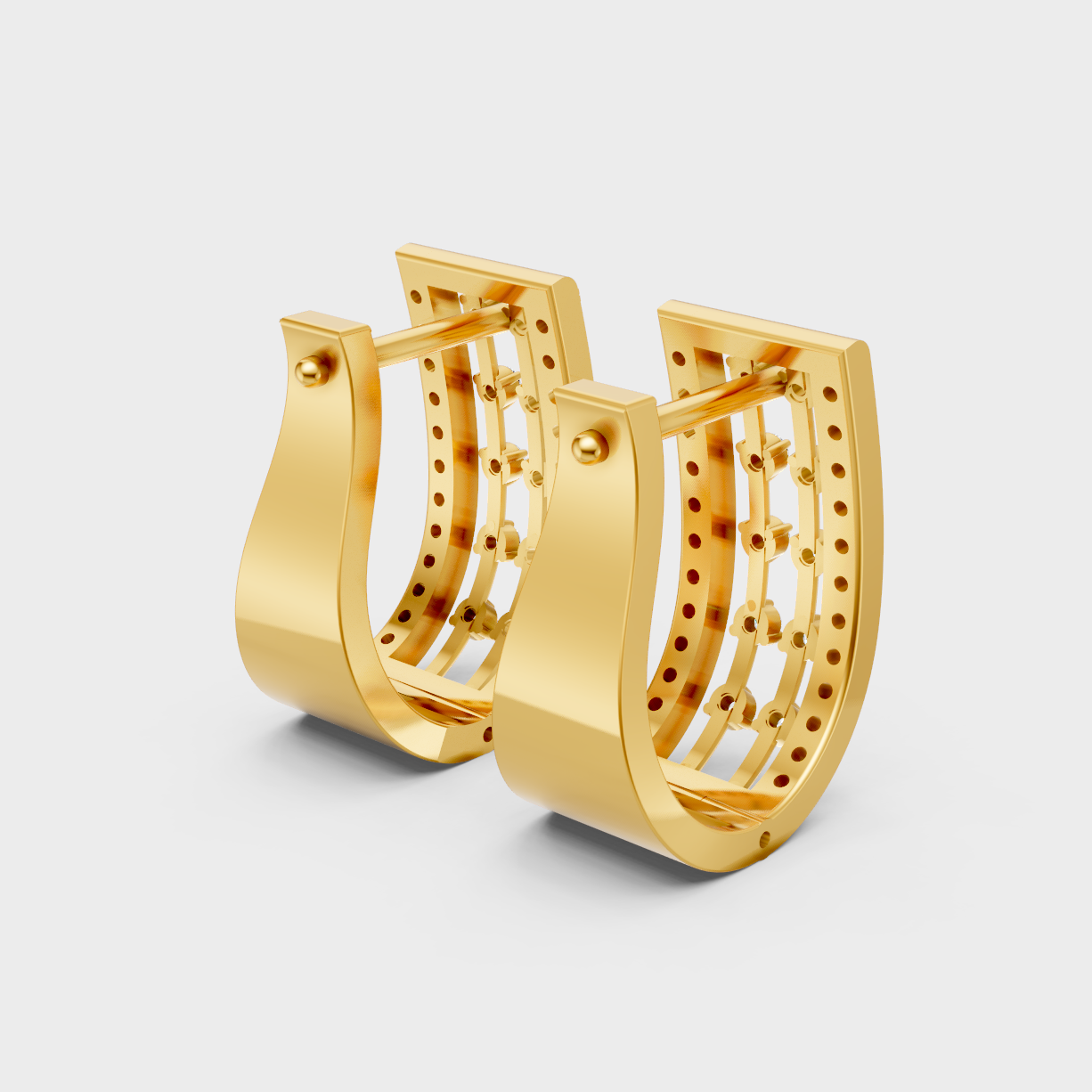Ethical Lab-Grown Diamond Hoops In Premium Yellow Gold Finish